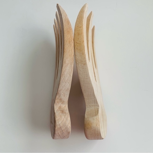 Wooden Salad Forks Salad Hands Serving Utensils - Picture 4 of 11